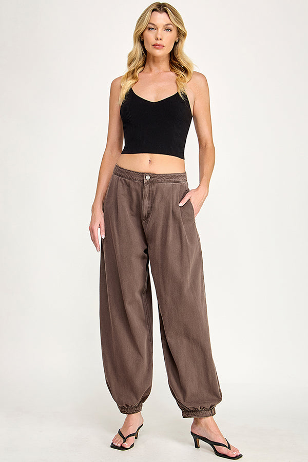 P7238X-BR [OPEN-PACK] Balloon design Baggy mid-rise jeans