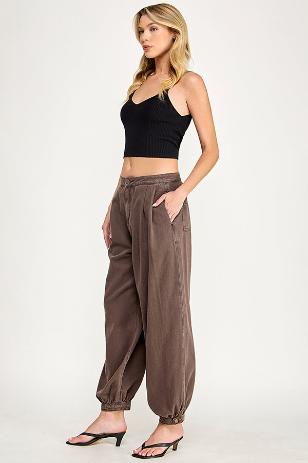 P7238X-BR [OPEN-PACK] Balloon design Baggy mid-rise jeans