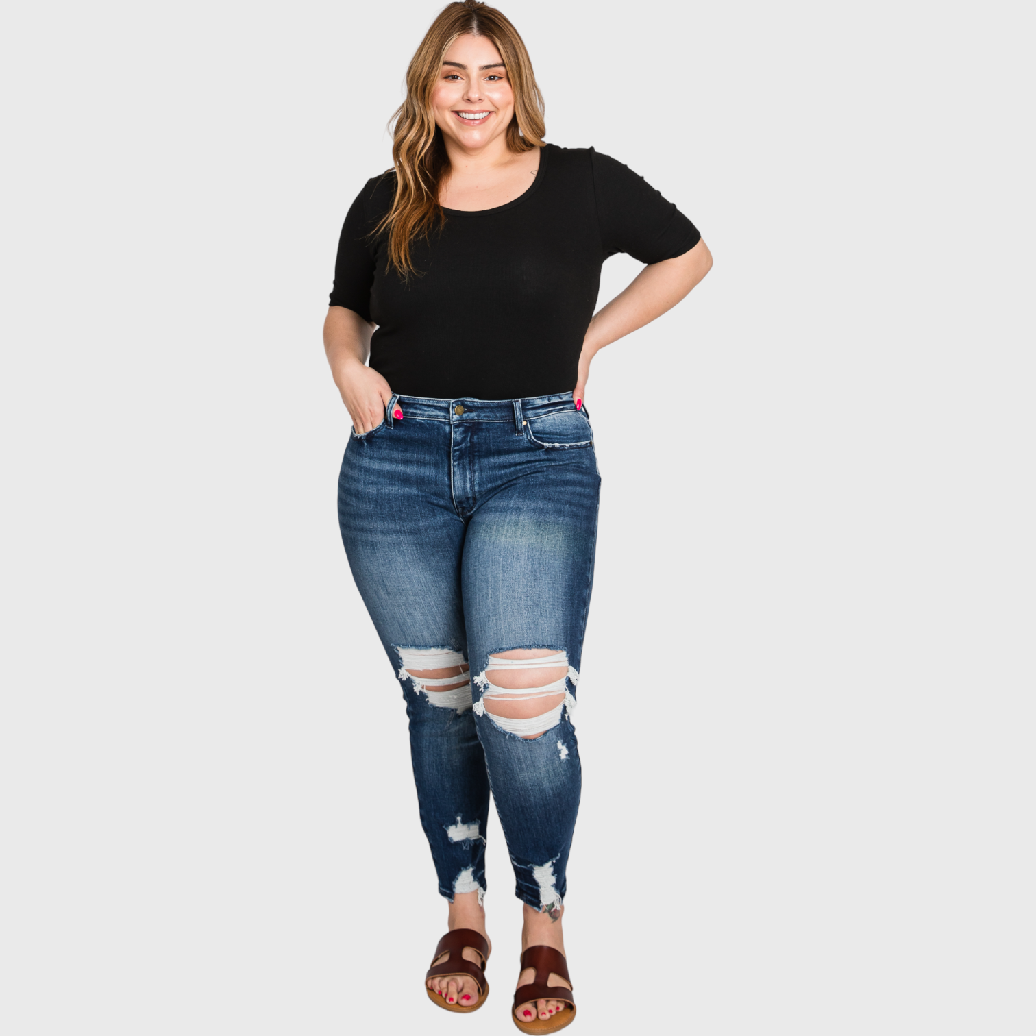 TX920HA-T [PRE-PACK] PLUS HIGH RISE ANKLE SKINNY JEANS